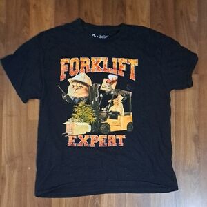 Spencer's Black T-Shirt with White Logo Print